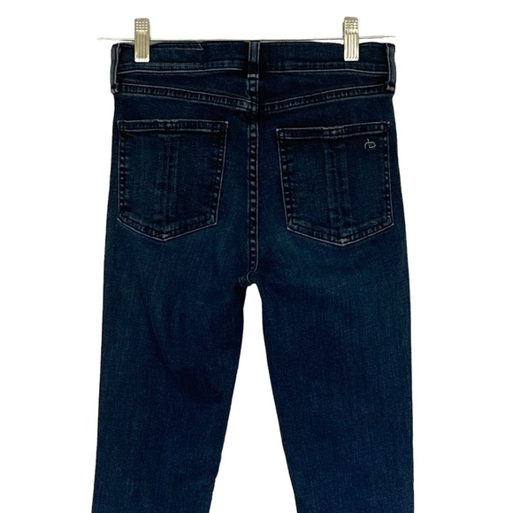 Rag & Bone High Rise Two Tone Ankle Skinny Jeans - Picture 7 of 15